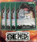 4x One Piece OP06-020 Hody Jones - Leader - English - TCG