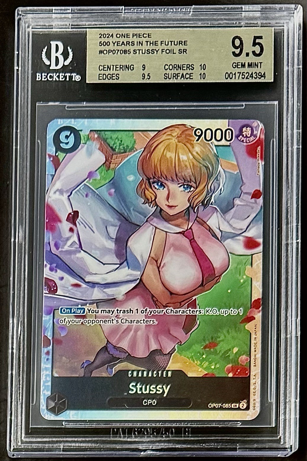 BGS 9.5 One Piece OP07-085 SR Stussy - English - 500 Years in the Future- Graded