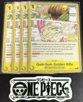 4x One Piece OP15-116 R - Gum-Gum Golden - EN - Regular - Play Set - SD01 - NM/M