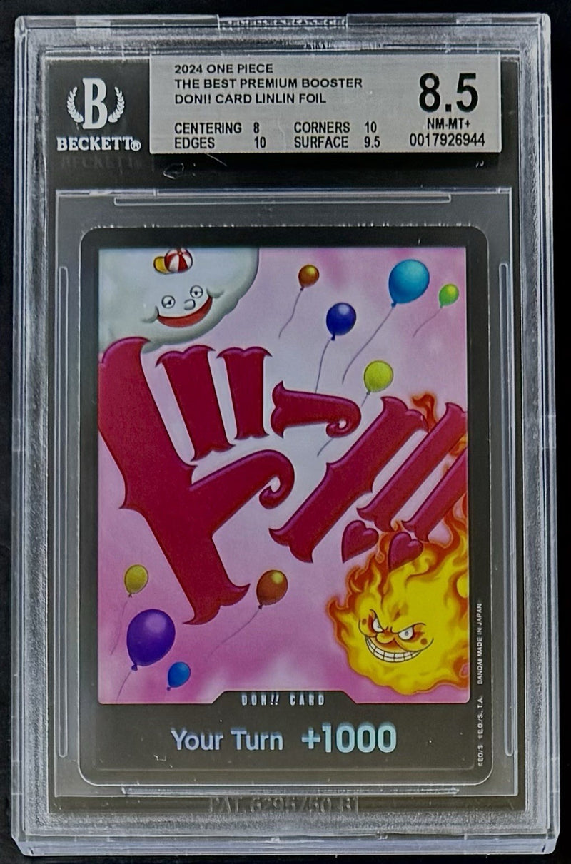 BGS 8.5 One Piece PRB01 Don!! Card Linlin - English - Foil - The Best - Graded