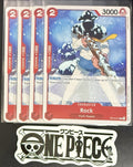 4x One Piece OP10-017 C Rock - ENG - Regular - Playset - TCG - NM/M
