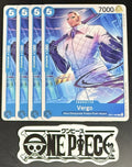 4x One Piece OP01-065 C Vergo - English - Regular - Playset - TCG - NM/M