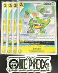 4x One Piece OP13-102 UC Edison - ENG - Regular - Playset - TCG - NM/M