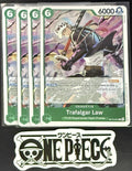 4x One Piece OP13-031 R Trafalgar Law - ENG - Foil - Playset - TCG - NM/M