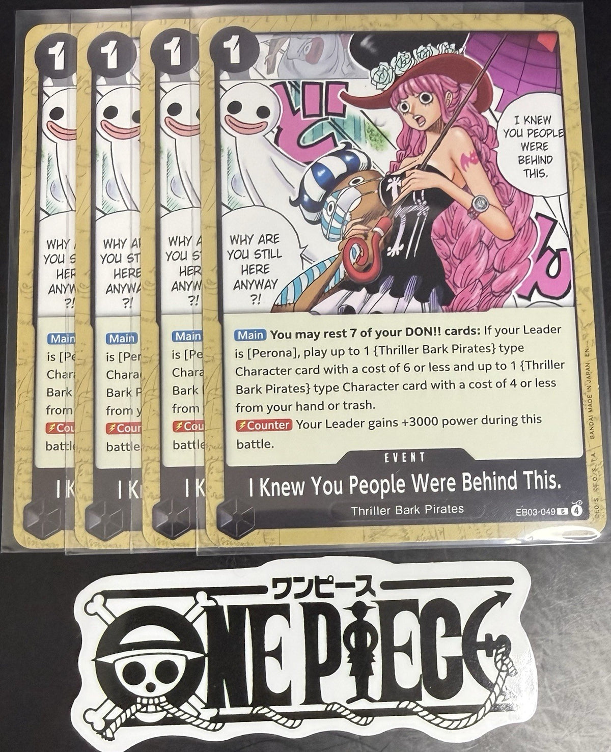 4 x One Piece EB03-049 C - I Knew You People... - EN - Regular - Play Set - NM/M