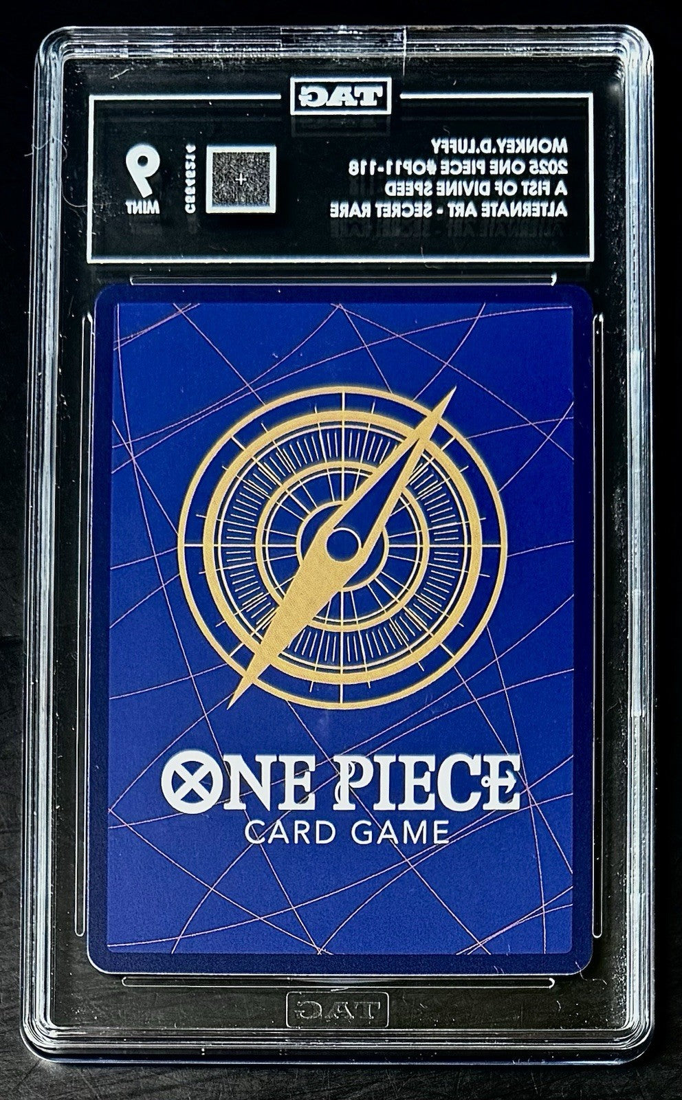 TAG 9 One Piece OP11-118 SEC* Monkey.D.Luffy Alt Art - EN - Foil - Graded