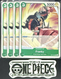 4x One Piece OP13-033 C Franky - ENG - Regular - Playset - TCG - NM/M