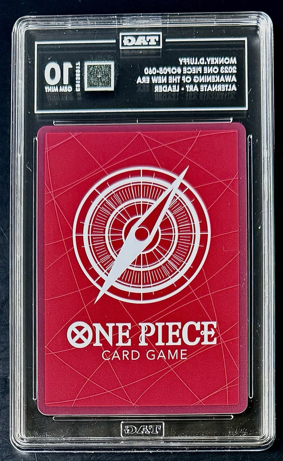TAG 10 One Piece OP05-060 L* - Monkey.D.Luffy - Alt Art - EN - Foil - Graded