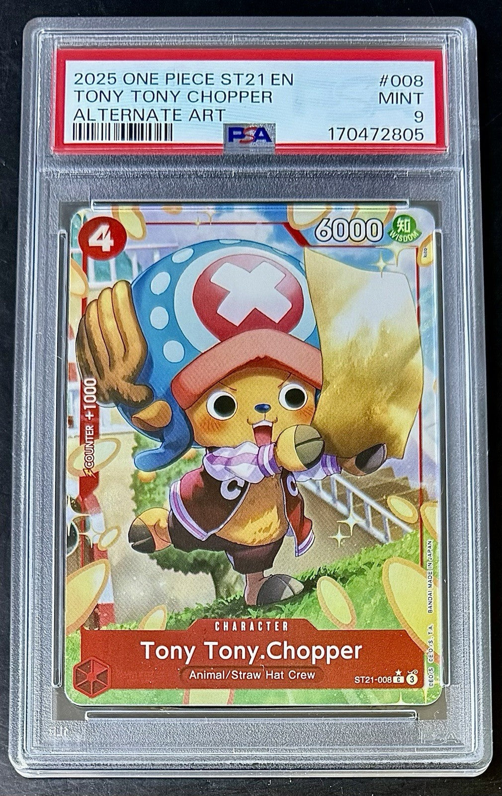 PSA 9 One Piece ST21-008 C* - Tony Tony.Chopper - Alt Art - EN - Foil - GEAR5