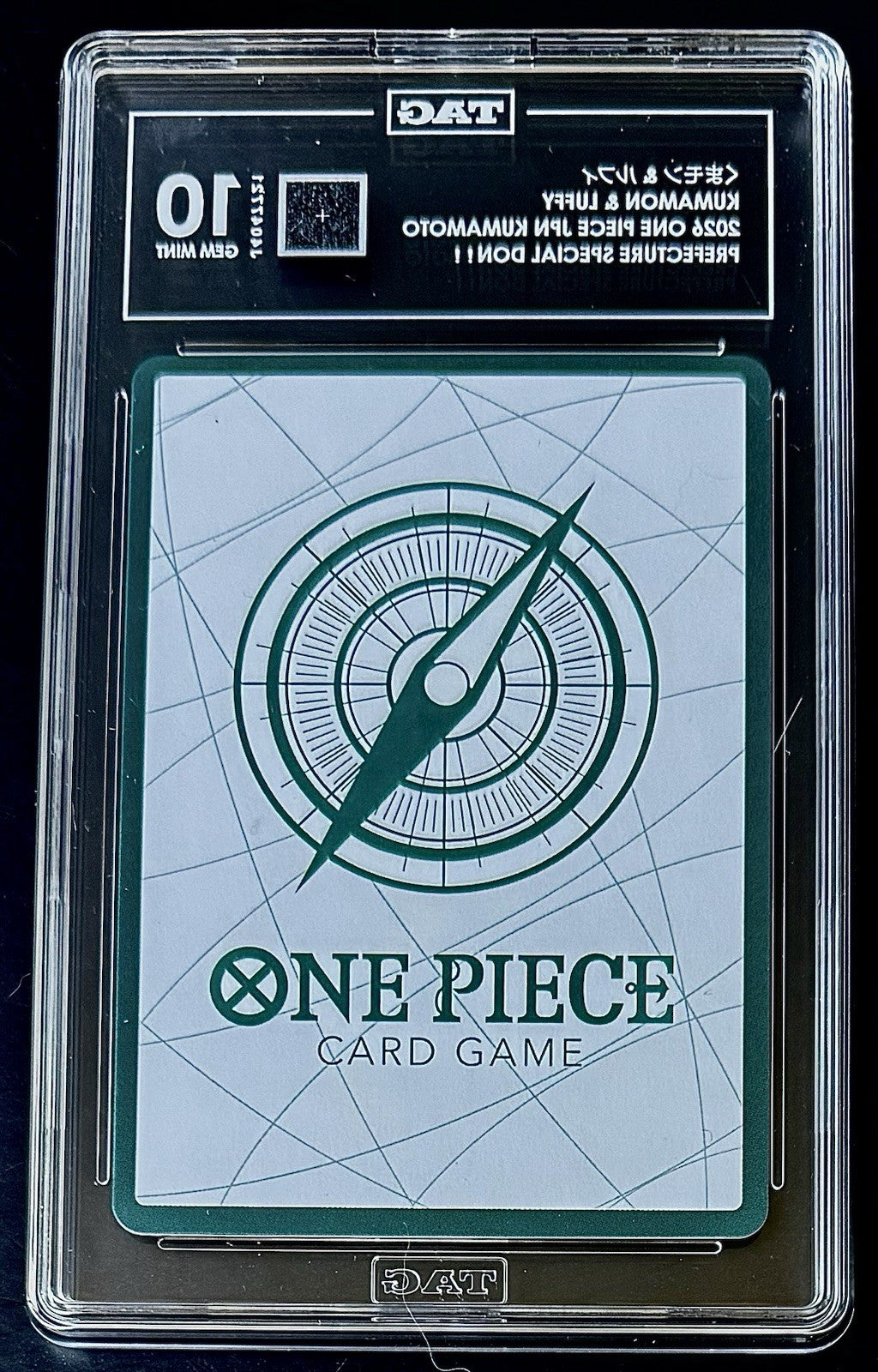 TAG 10 One Piece Don Card - Kumamon & Luffy - JP - Kumamoto Prefecture Don!!