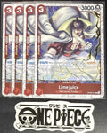 4 x One Piece OP09-014 UC Limejuice - English - PRB02 Foil - Playset - NM/M