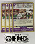 4x One Piece OP05-076 R When You're at Sea.... - English - TCG - Play Set - NM/M
