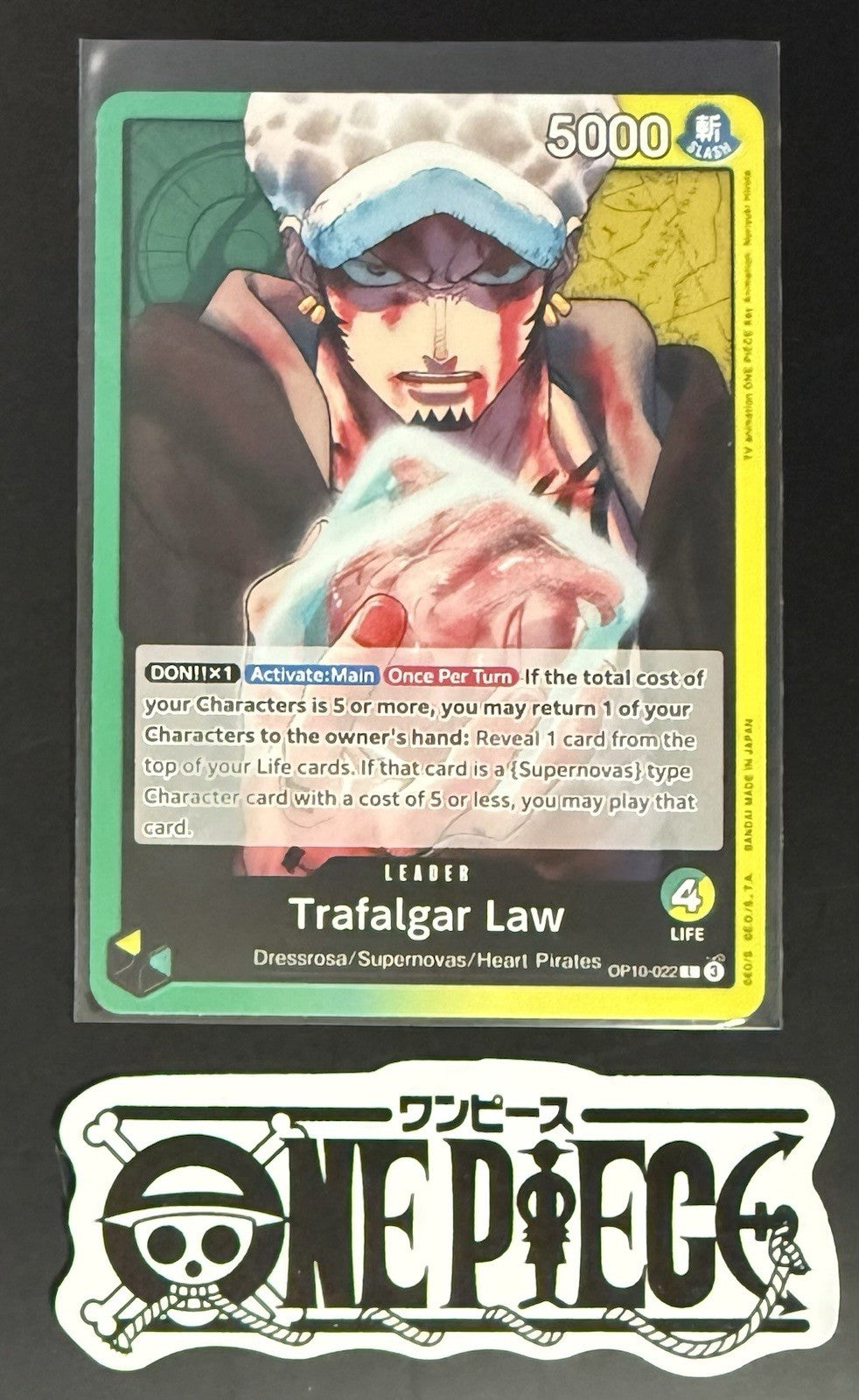 One Piece OP10-022 L Trafalgar Law - English - Regular - TCG - Mint