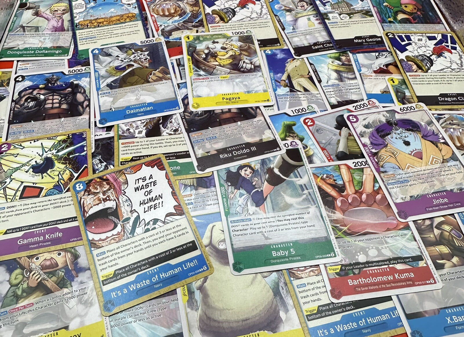 One Piece TCG  400 Bulk Lot Mixed Cards - No Doubles - C, UC - ENG - NM/M