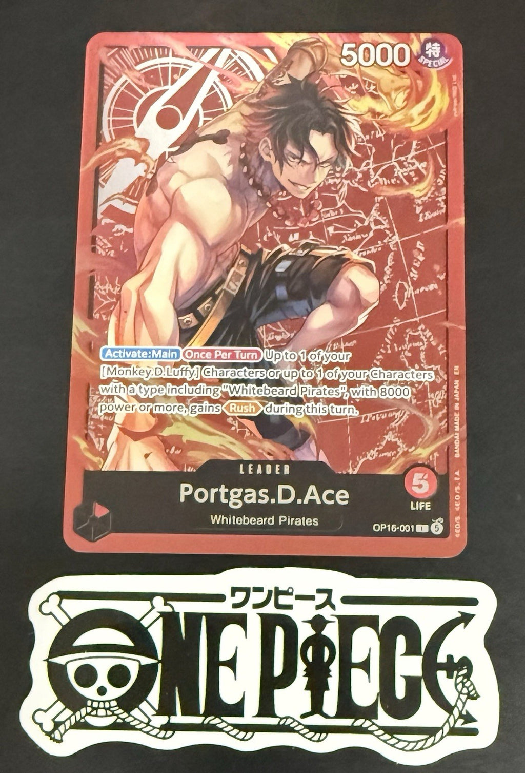 One Piece OP13-001 L - Portgas.D.Ace  - EN - Foil - SD01 - NM/M