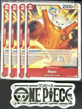 4x One Piece OP14-012 C Bepo - ENG - Regular - Playset - NM/M