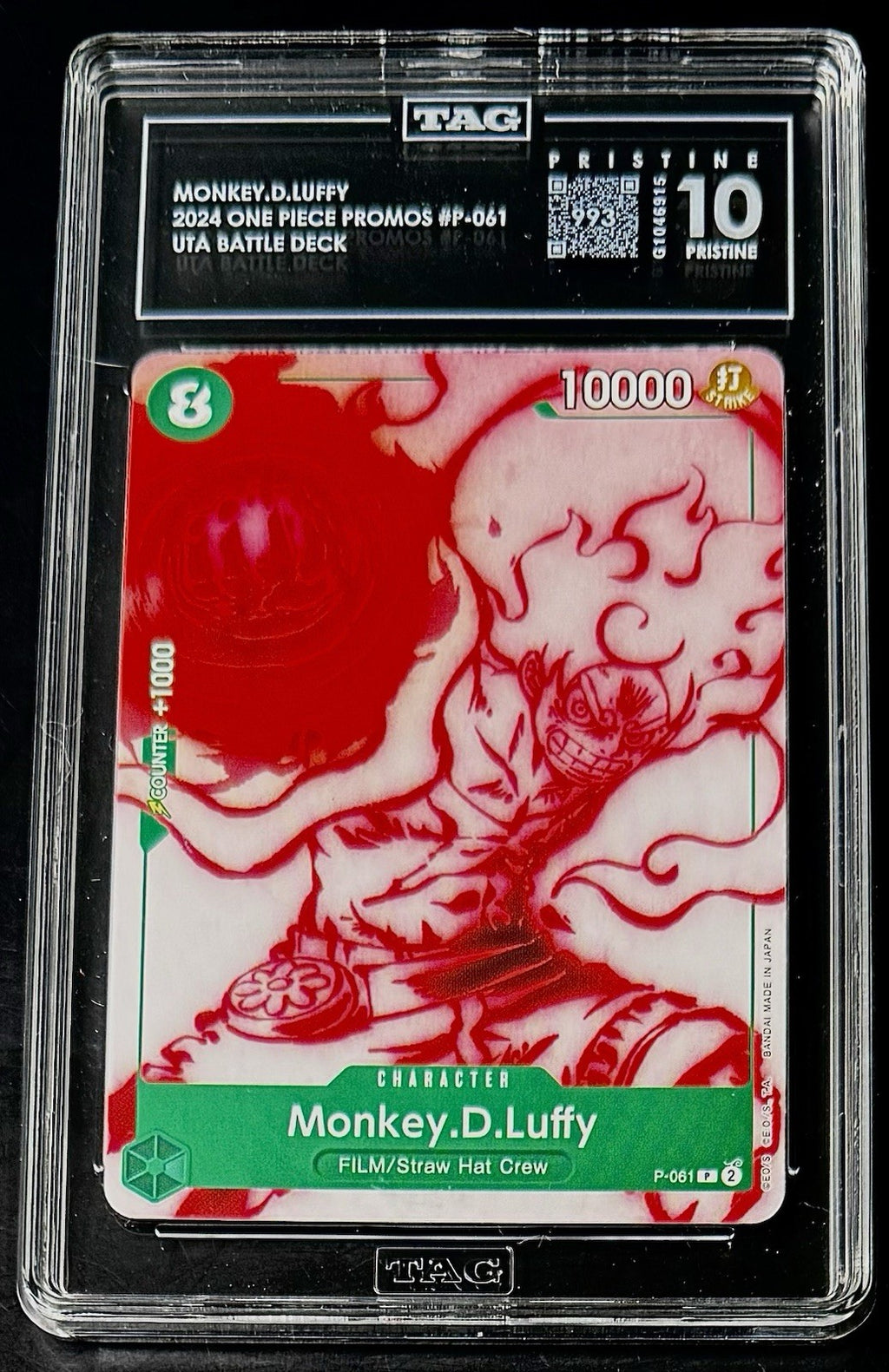 TAG 10 Pristine One Piece P-061 P Monkey.D.Luffy - EN - Uta Battle Deck - POP 1