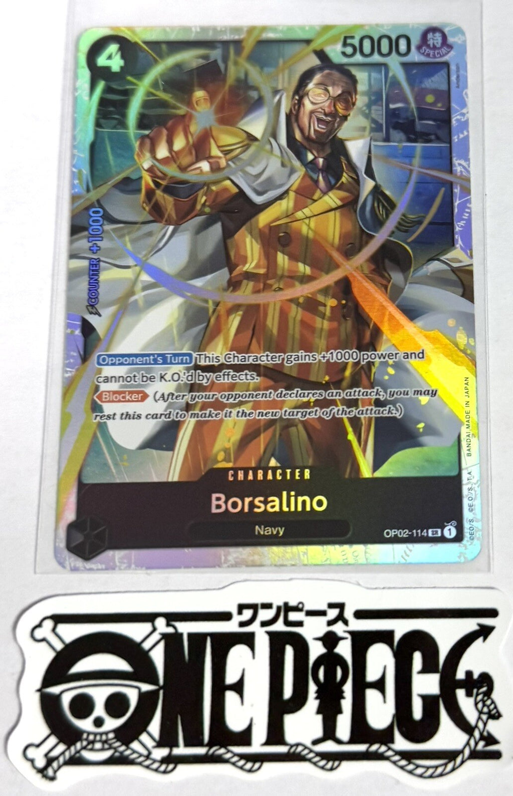 One Piece OP02-114 SR Borsalino - English - Foil - TCG - NM/M