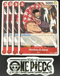 4x One Piece OP03-014 UC Monkey.D.Garp- English - Regular - Playset - TCG - NM/M