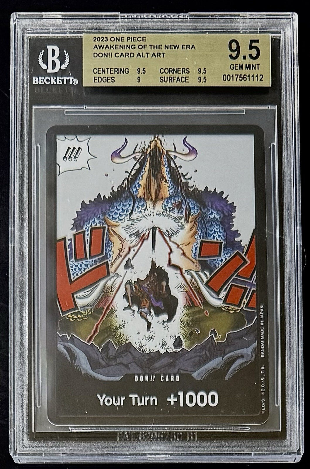 BGS 9.5 One Piece Don Card - English - Awakening of the New Era - Graded