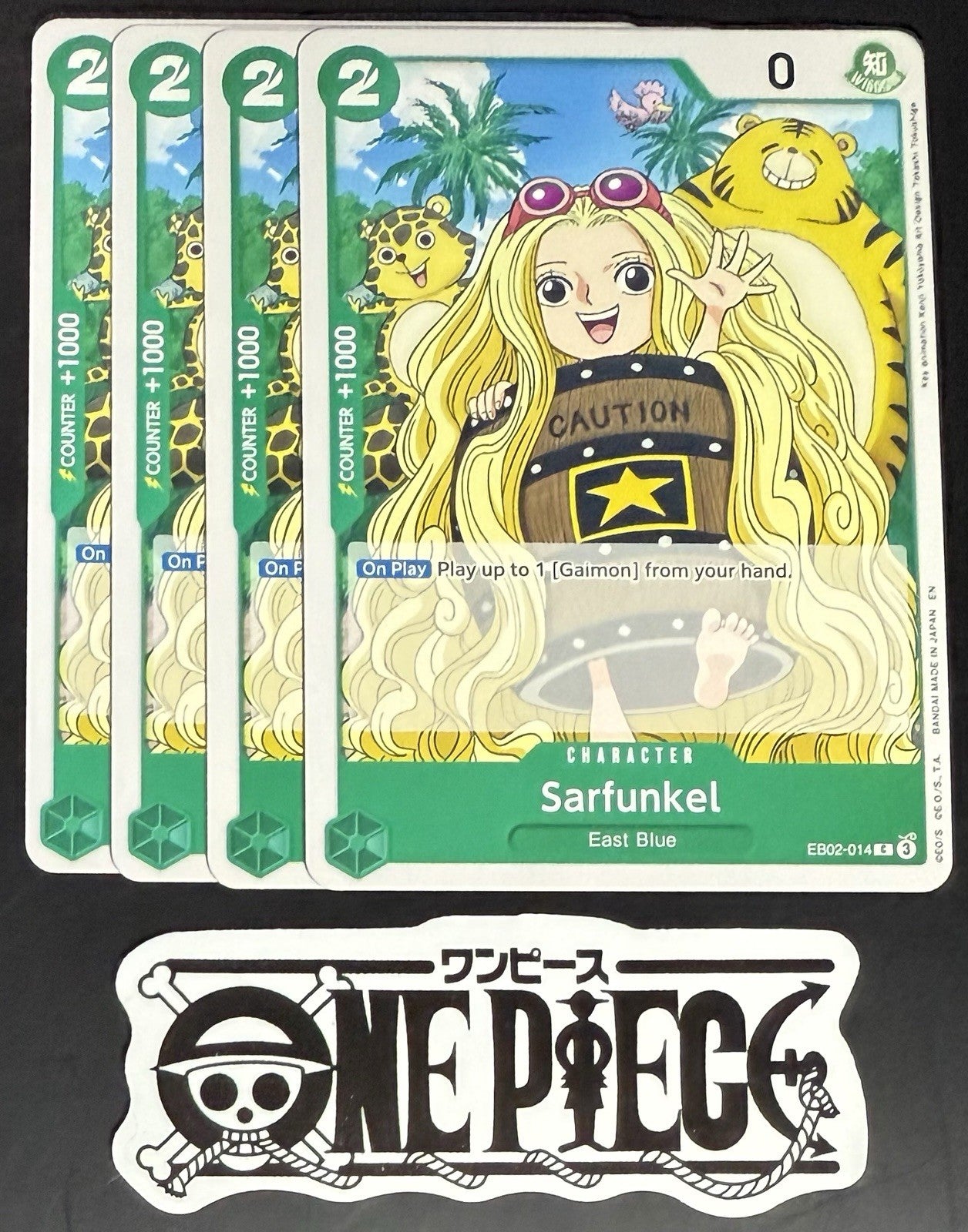 4x One Piece EB02-014 C Sarfunkel - English - Regular - Play Set - TCG - NM/M