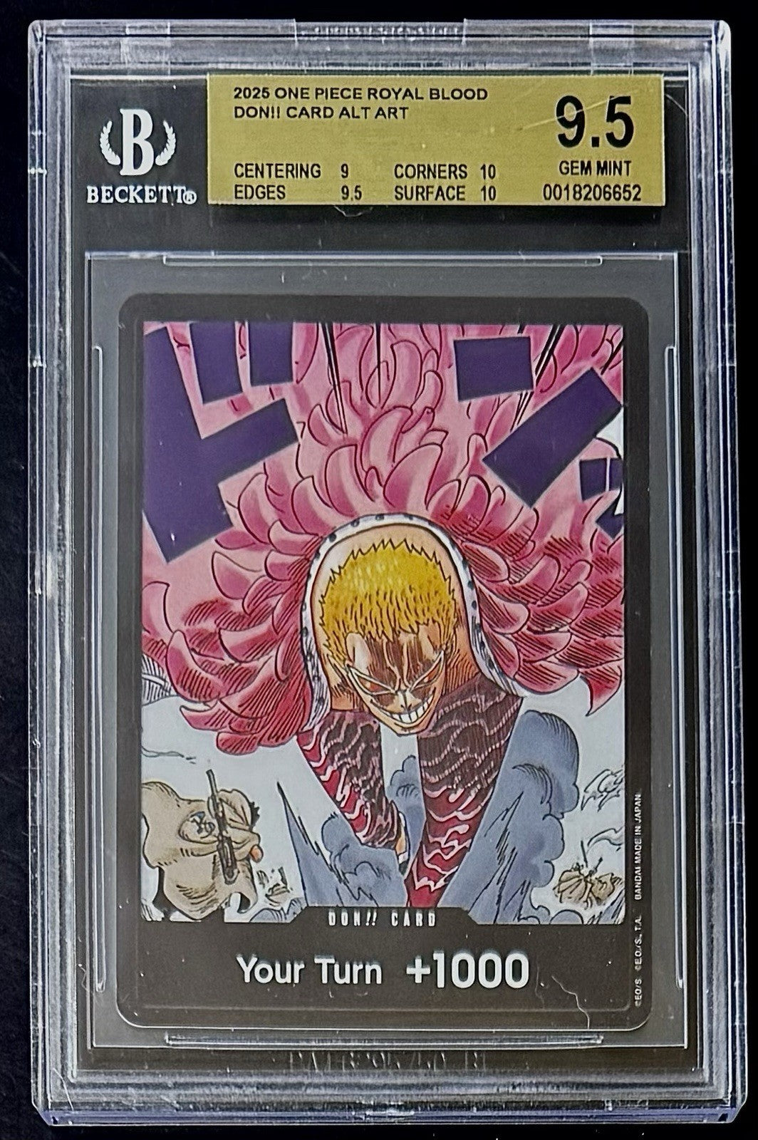 BGS 9.5 One Piece OP10 Don Card Alt Art - English - Royal Blood - Graded
