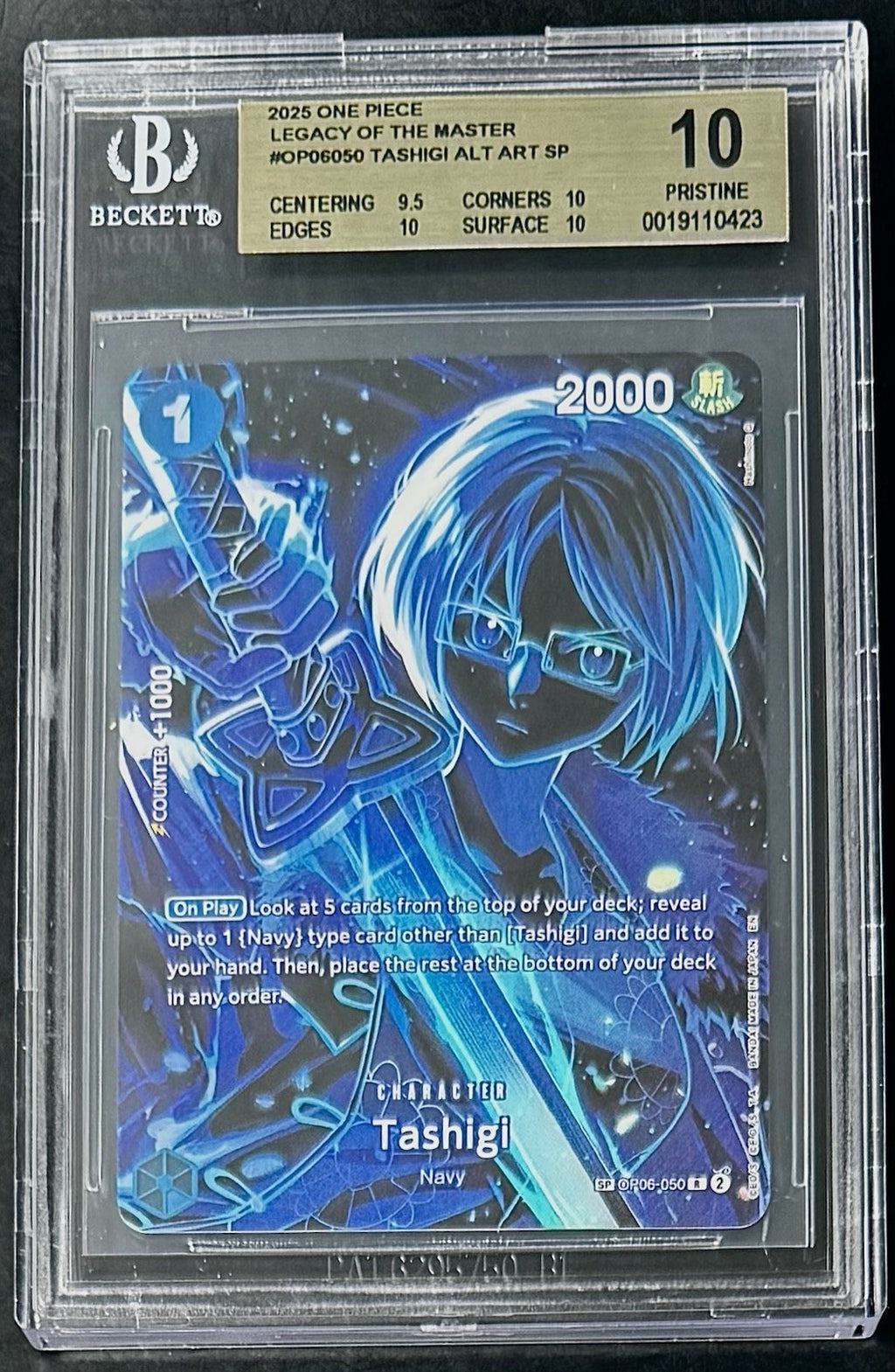 BGS 10 One Piece SP OP06-050 R - Tashigi - Alt Art SP - EN - Foil - Graded
