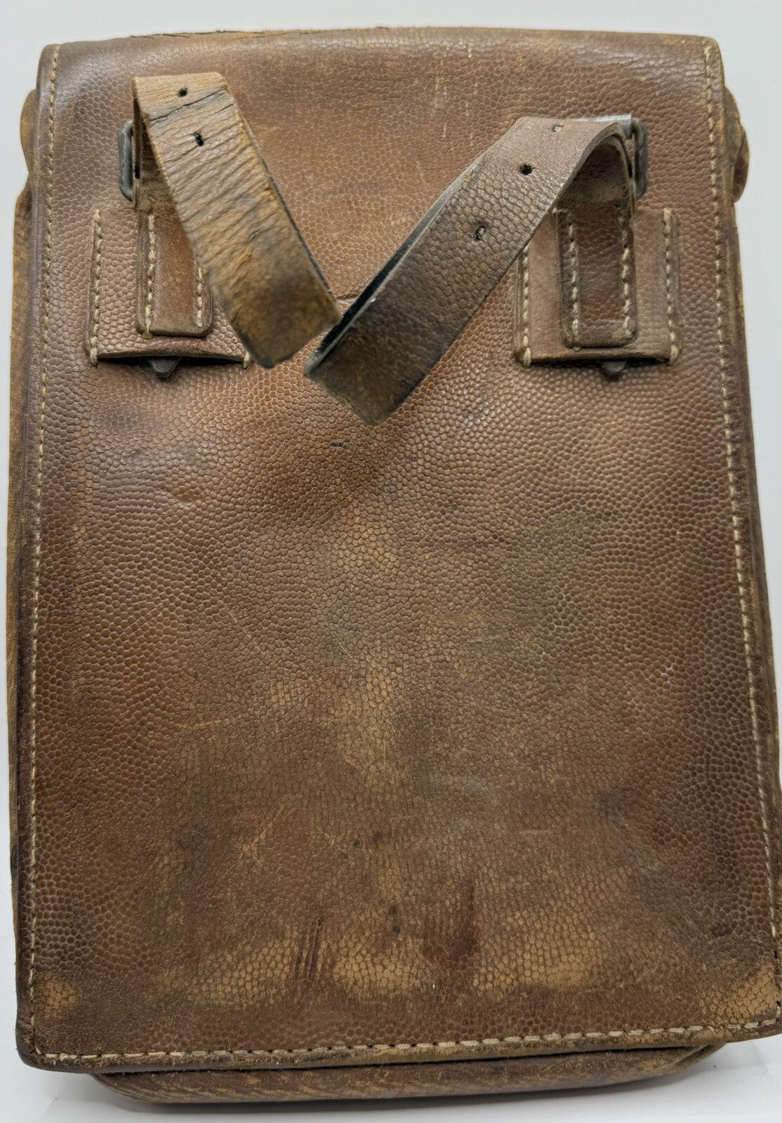 German WW2  M35 Brown Leather Map Case - Original