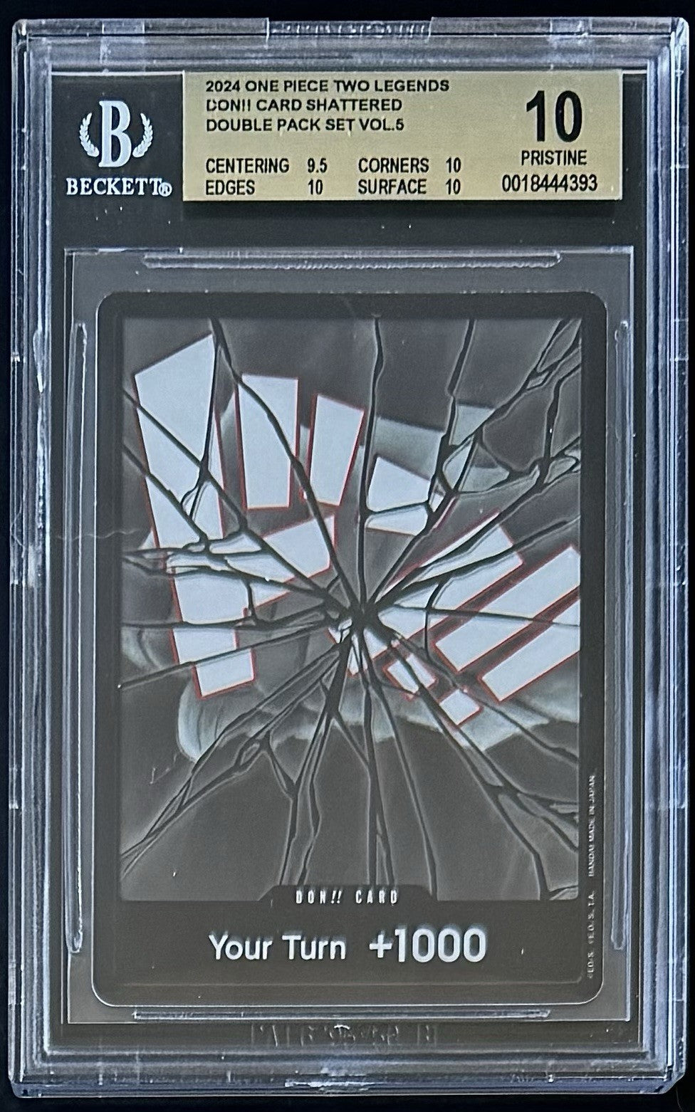BGS 10 One Piece OP08 Don Card Shattered Alt Art - English - DP5 - Graded