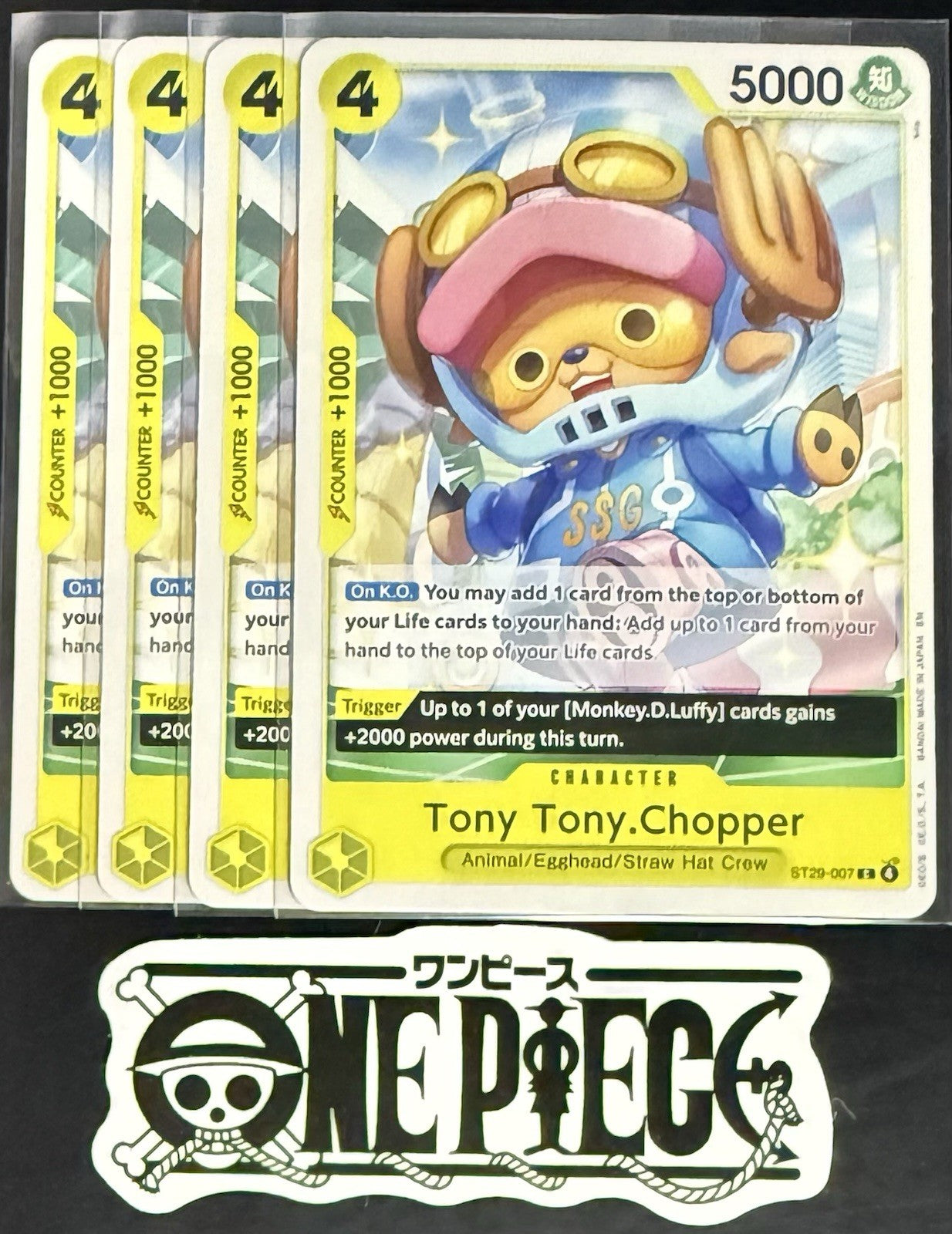 4x One Piece ST29-007 C Tony Tony.Chopper - ENG - Regular - Playset - TCG - NM/M