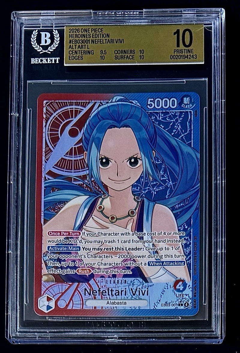 BGS 10 One Piece EB03-001 L* - Nefeltari Vivi - Alt Art - EN - Heroines Edition