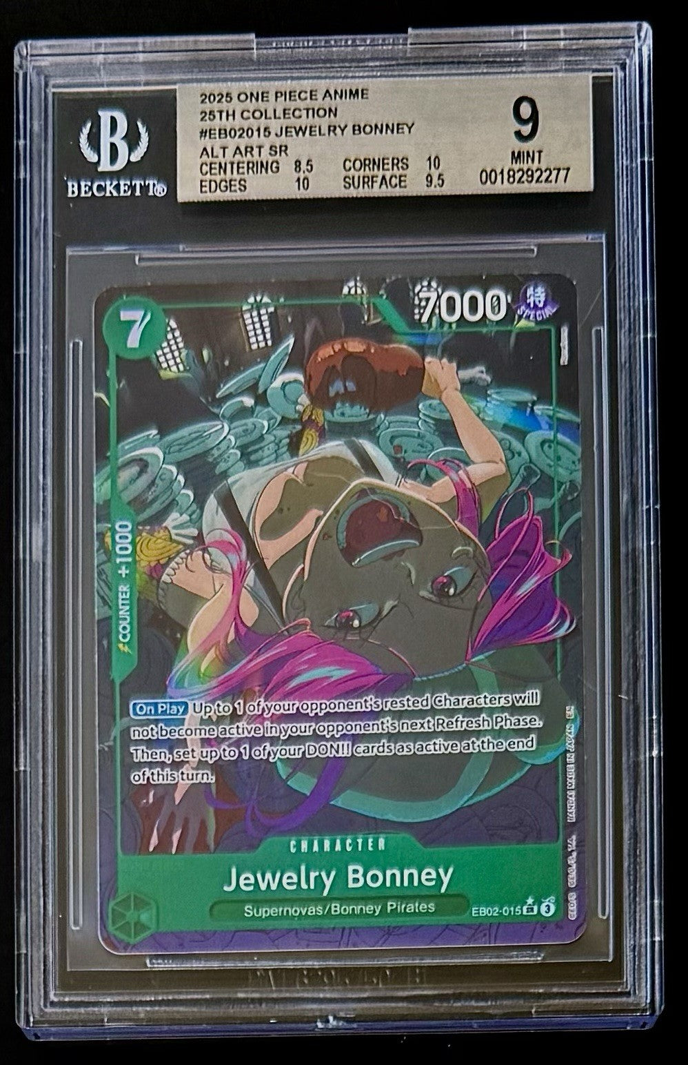 BGS 9 One Piece EB02-015 SR* Jewelry Bonney Alt Art Foil - English - Graded