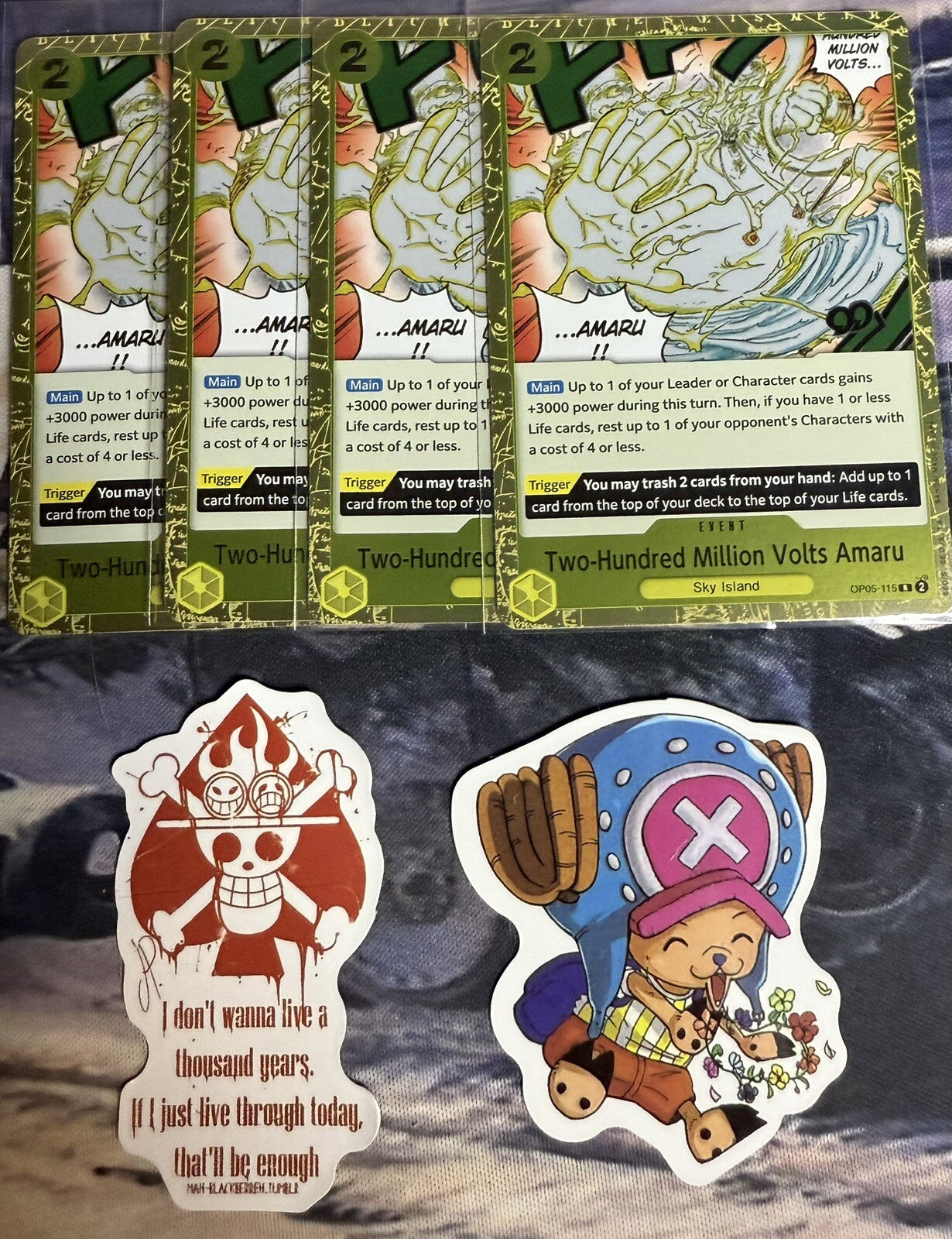 4x One Piece OP05-115 R Two-Hundred Million...- ENG - Playset - TCG - Foil -NM/M