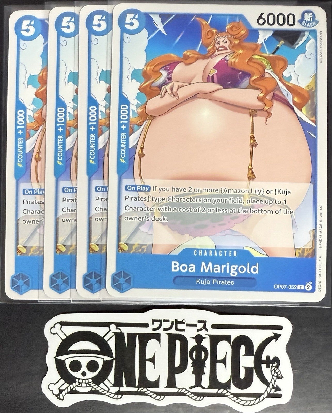 4x One Piece OP07-052 C Boa Marigold - English - Regular - Play Set - NM/M