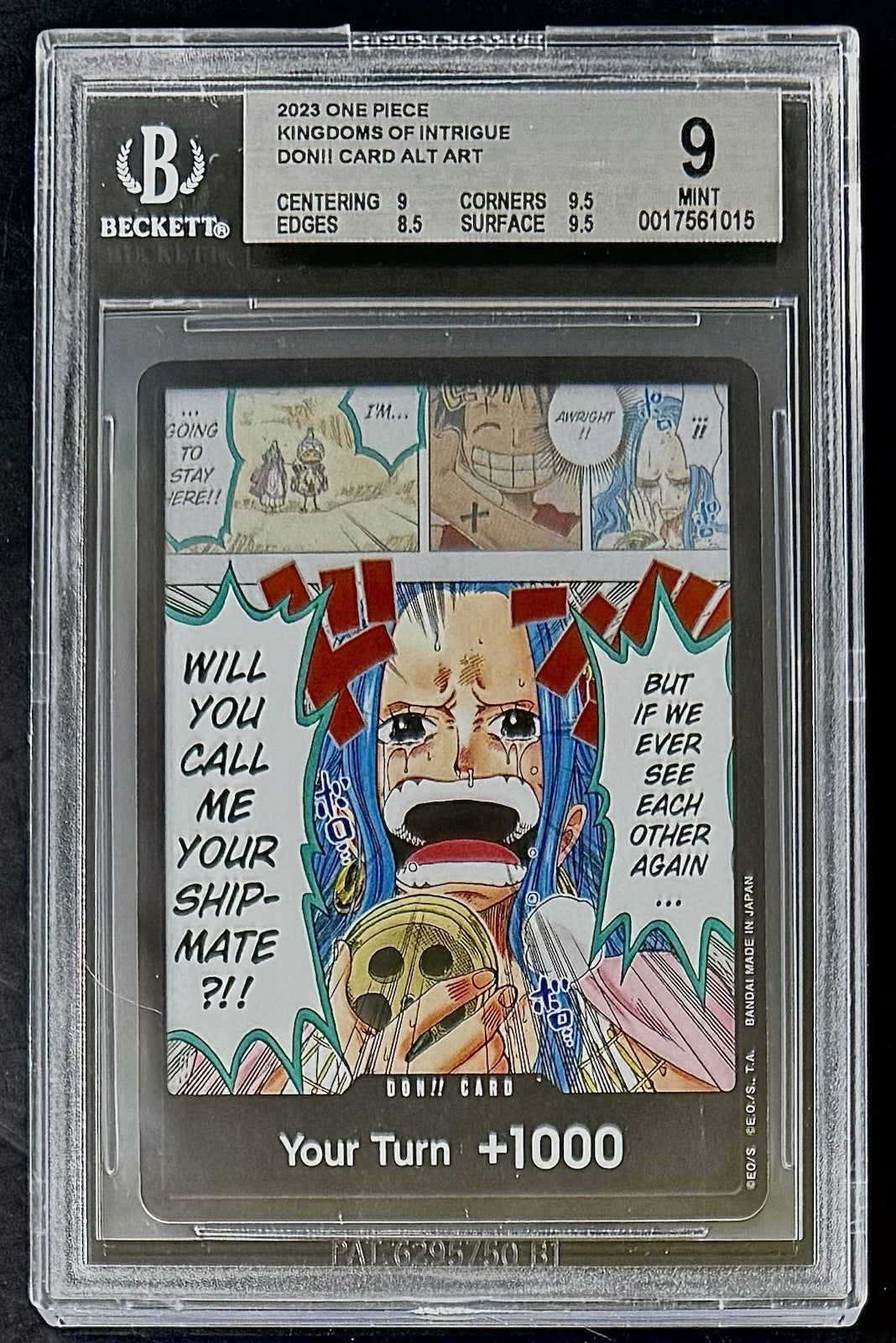 BGS 9 One Piece OP04 Don Card Alt Art - English - Kingdoms of Intrigue - Graded
