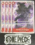 4x One Piece OP07-015 SR -Monkey.D.Dragon - EN - Regular - Play Set - LD01- NM/M