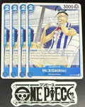 4x One Piece OP01-085 UC Mr.3(Galdino) - English - Regular - Playset - TCG -NM/M