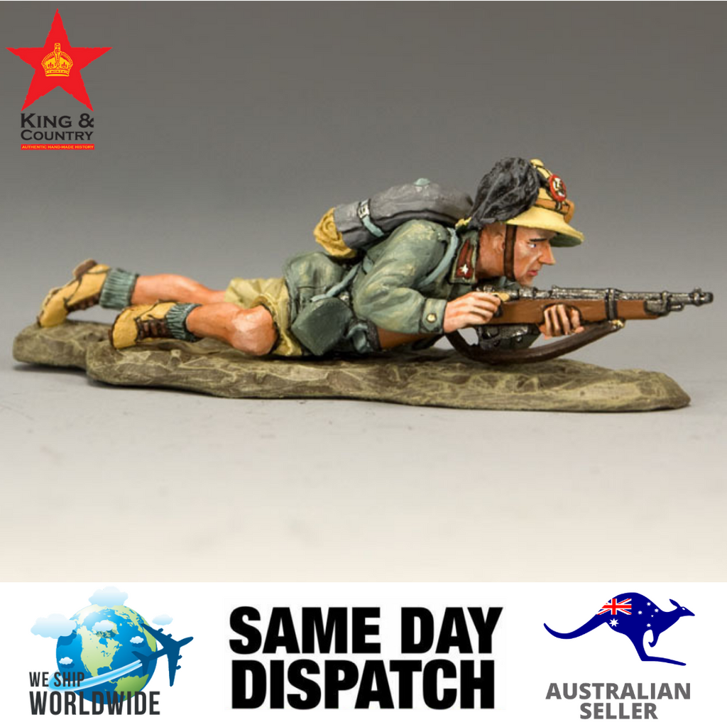 King & Country IF022 Lying Prone w/Rifle MIB Retired