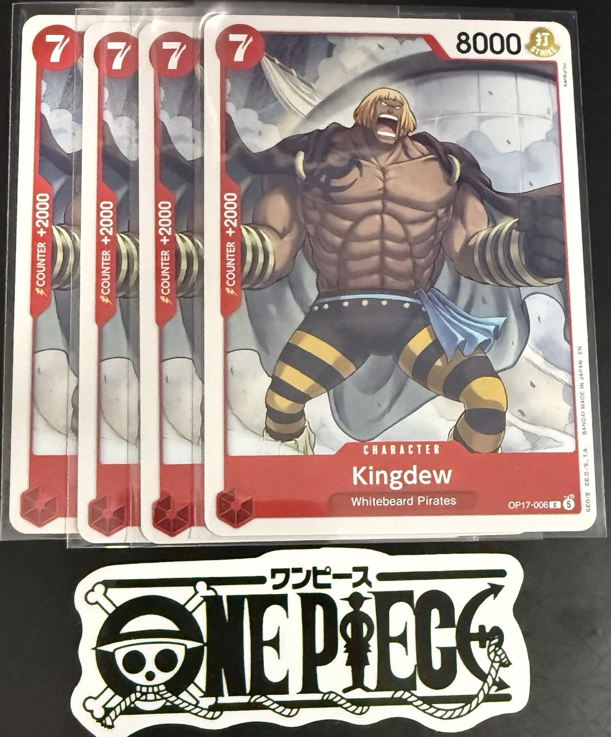 4x One Piece OP17-006 C - Kingdew - EN - Regular - Play Set - TCG - NM/M