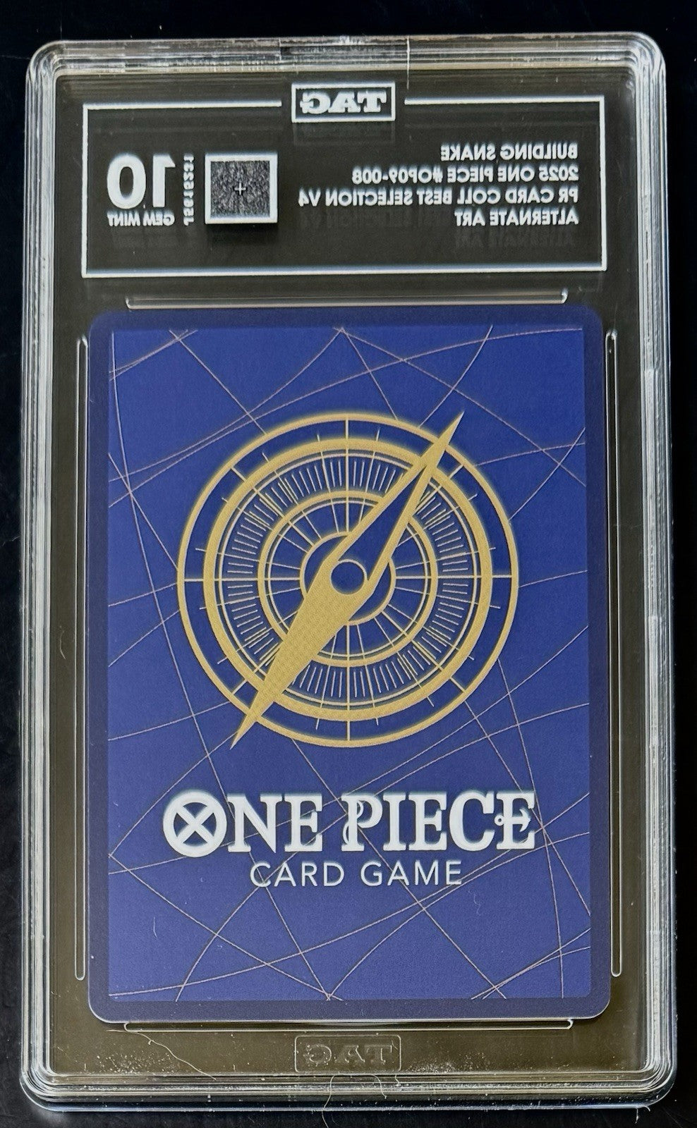 TAG 10 One Piece OP09-008 UC Building Snake - EN - Foil - Best Vol.4 - Graded