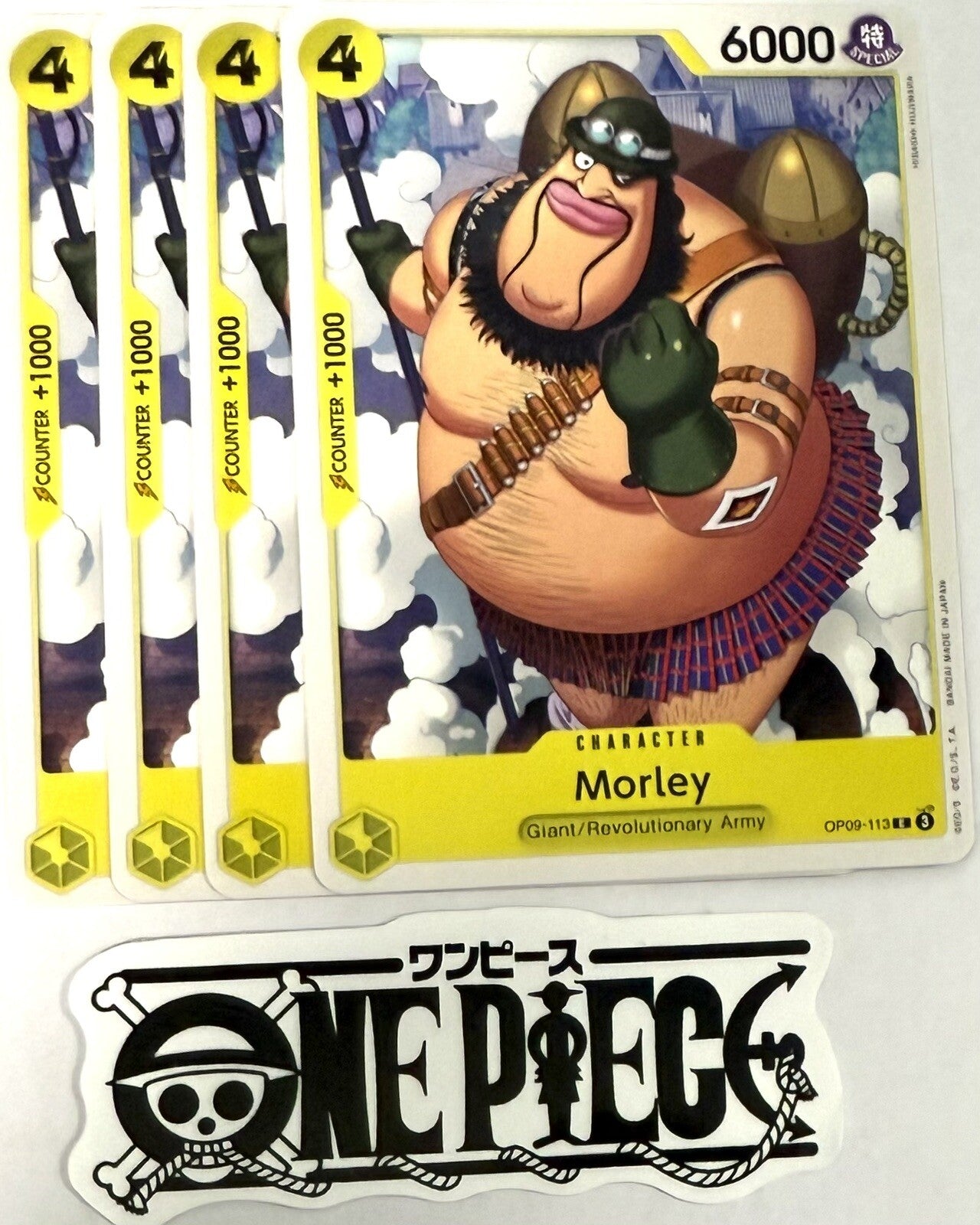 4x One Piece OP09-113 C Morley - English - Playset - Regular -  TCG - NM/M