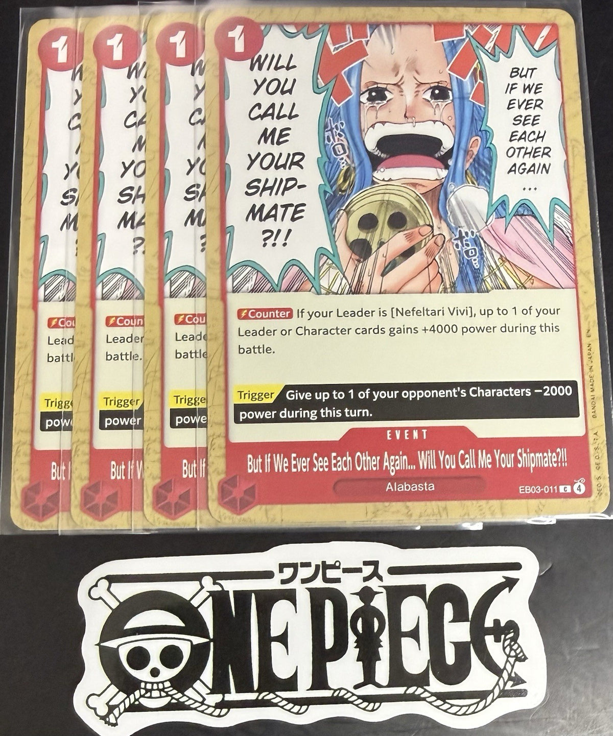4 x One Piece EB03-011 C - But if We Ever See...- EN - Regular - Play Set - NM/M