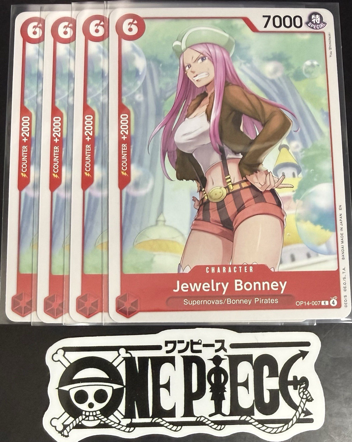 4x One Piece OP14-007 C - Jewelry Bonney - EN - Regular - Play Set - NM/M