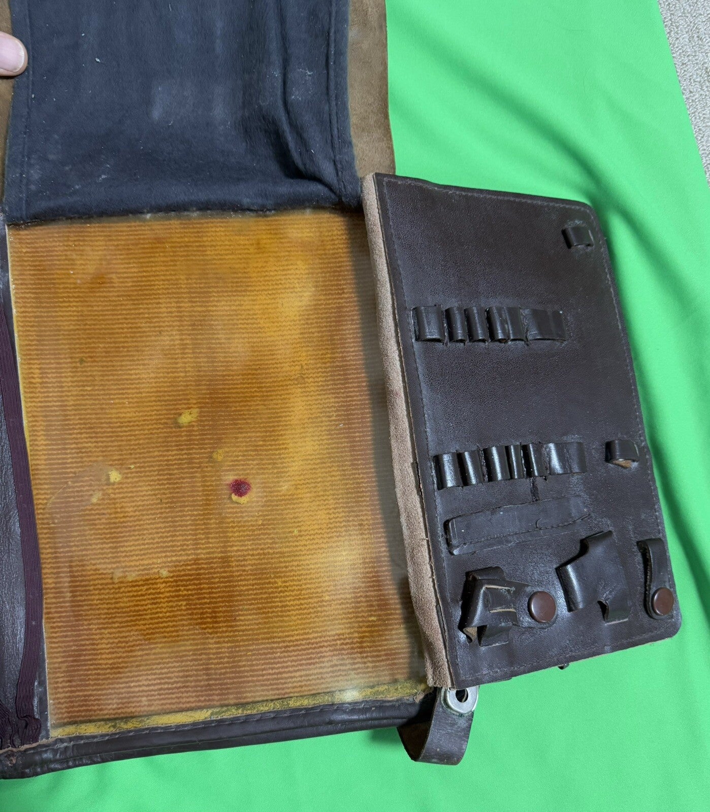 Russian WW2 Brown Leather Map Case - Original