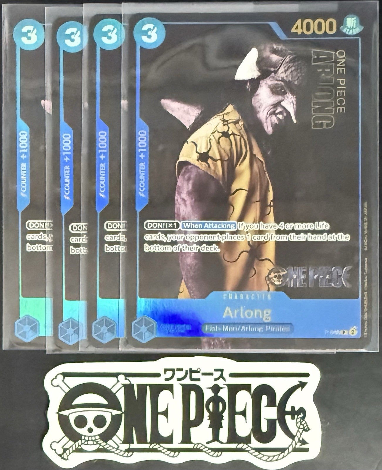 4x One Piece P-048 P Arlong - English - Play Set - Live Action - TCG - NM/M