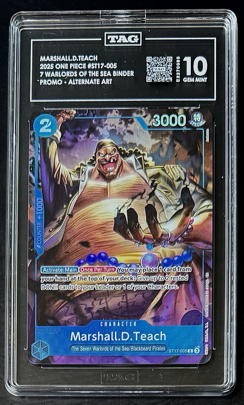 TAG 10 One Piece ST17-005 C Marshall.D.Teach - EN - Foil - Binder Set - Graded