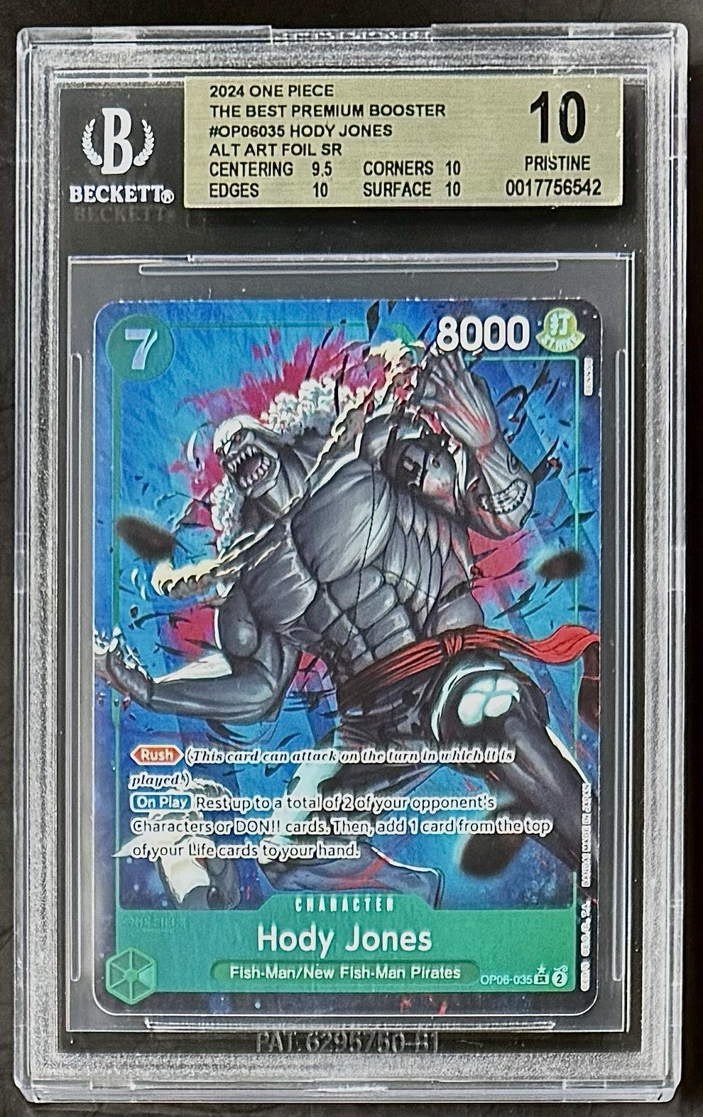 BGS 10 One Piece OP06-035 SR* Hody Jones Alt Art- English - Wings of the Captain