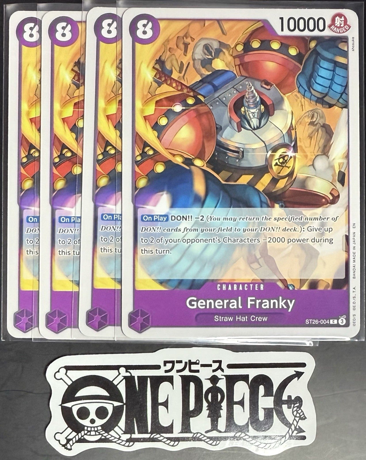4x One Piece ST26-004 C General Franky- English - Regular - Playset - TCG - NM/M