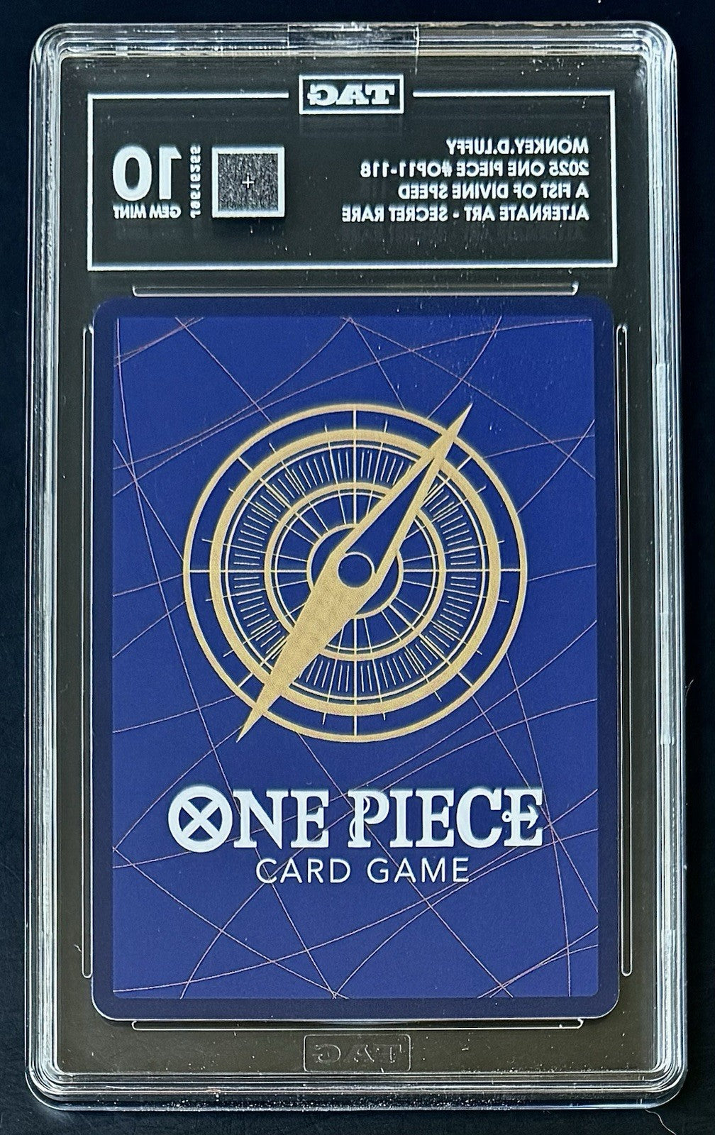 TAG 10 One Piece OP11-118 SEC* Monkey.D.Luffy - Alt Art - EN - Foil - Graded