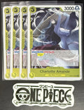 4x One Piece OP04-105 R Charlotte Amande - English - Foil - Play Set - TCG- NM/M